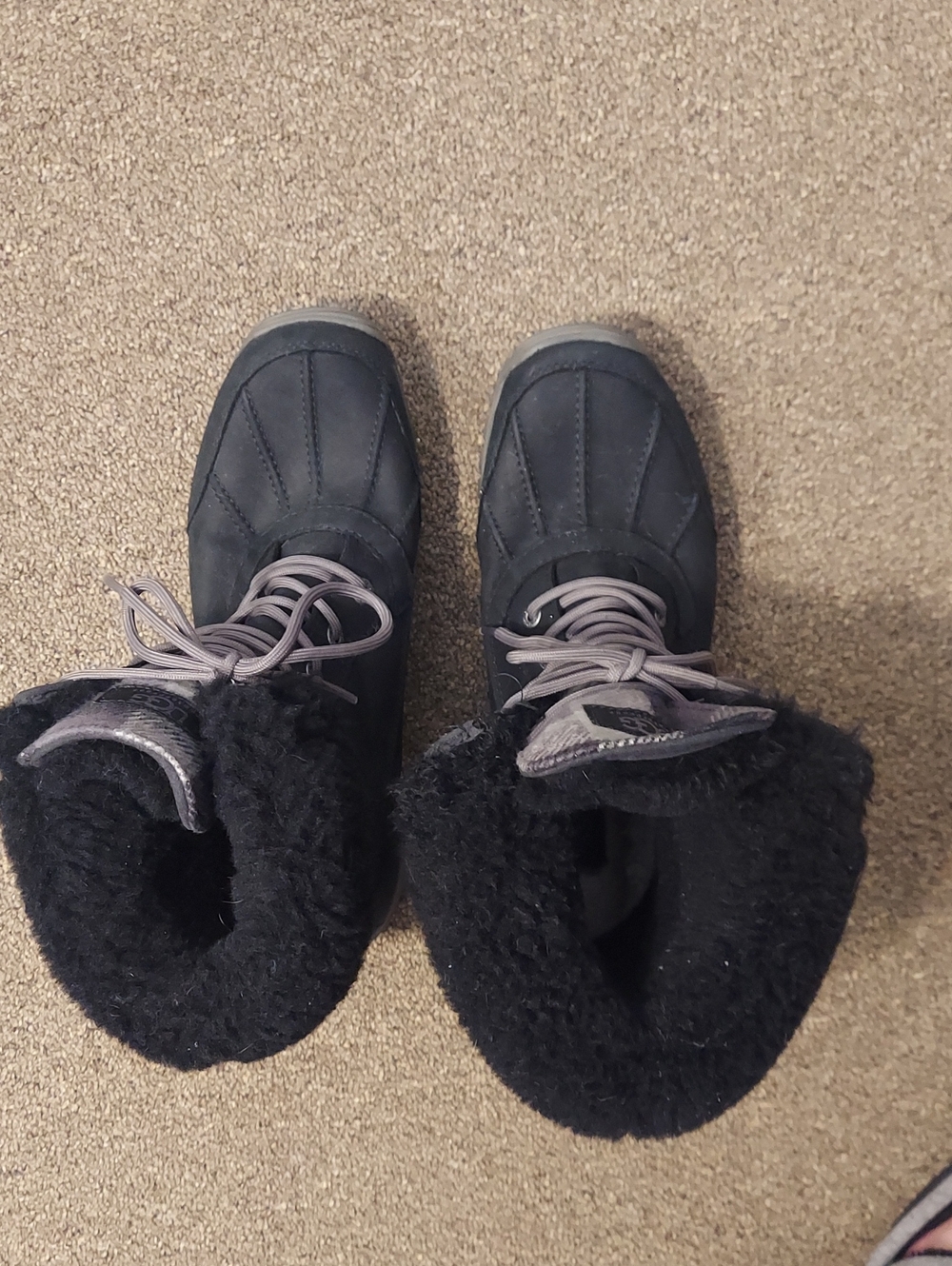 UGG Black Faux Fur Lined Winter Boots